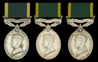 Efficiency Medal, G.VI.R. (3), 1st issue, Territorial (2) (2586332. Cpl. C. Gill. R. Sigs; 870316 Gnr. I. Saies....