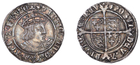 Henry VIII (1509-1547), Second coinage, Groat, mm. rose, bust D, saltires in forks, 2.72g/9h (N 1797; S 2337E). Good...