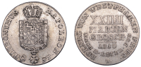 Germany, Westphalia, Jérôme Bonaparte, 24 Mariengroschen, or Two-Thirds Thaler, 1810b, Braunschweig (Jaeger 22; KM...