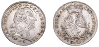 Germany, Palatinate, Karl IV Theodor, 10 Kreuzer, 1766, Pfalz-Sulzback (KM 395). Good fine, rare	 £100-£120