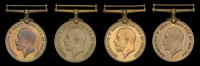 Mercantile Marine War Medal 1914-18 (4) (Walter T. Child; Charles E. Harmson; Walter J. Robson; Frederick J....