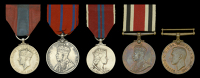 Imperial Service Medal, G.VI.R., 2nd issue (Joseph Edward Walker); Coronation 1911, Metropolitan Police (P.S., H....