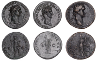 Domitian (81-96), As, 88-9, laureate head right, rev. Fortuna standing left, holding rudder and cornucopia,...
