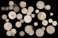 British and World coins, etc, all silver, 19th-20th centuries (41), including some Oriental issues [41]. Varied...