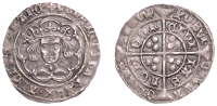 Henry VI (First reign, 1422-1461), Leaf-Pellet issue [C], Groat, London, mm. cross IIIb on obv. only, leaf on neck,...