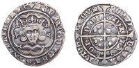 Henry VI (First reign, 1422-1461), Cross-Pellet issue [B], Groat, London, mm. cross IIIb on obv. only, saltire on...