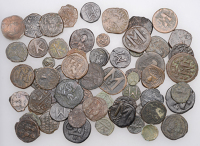 Justinian I (527-565), Follis, Cyzicus, 547-8, helmeted and cuirassed bust facing, holding globus cruciger and...