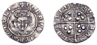 Henry VI (First reign, 1422-1461), Pinecone-Mascle issue, Penny, Calais, mm. cross IIIa on obv. only, pinecone after...