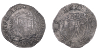 Commonwealth (1649-1660), Shilling, 1655, mm. sun on obv. only, no stop after england, 5.49g/6h (ESC 145; N 2724; S...