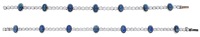 A pair of Art Deco sapphire and diamond bracelets, French, each set throughout with old brilliant-cut diamonds and...