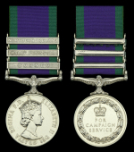 General Service 1962, 3 clasps, Borneo, Malay Peninsula, Northern Ireland (Midshipman N. J. Simpson. R.N.) good very...