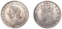 Oliver Cromwell, Shilling, 1658, 5.99g/6h (Lessen J28; ESC 254, and p.31, note; N 2747; S 3228). A small swan...
