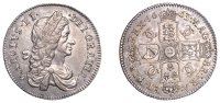 Charles II (1660-1685), Milled coinage, Shilling, 1663, first bust, 7 harp strings, 6.04g/6h (ESC 500; S 3371)....