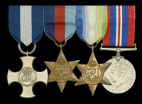 A Second War Evacuation of Dunkirk D.S.C. group of four awarded to Midshipman M. J. Ball, Royal Naval Reserve, who...