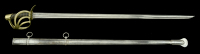 French Napoleonic Heavy Cavalry Cuirassier’s Sword. 
A very good example with a straight multi fullered blade...