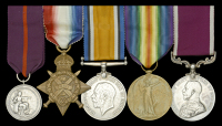 A rare Medal of the Order of the British Empire group of five awarded to Corporal E. C. Cooper, Devonshire Regiment,...