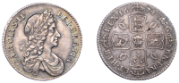 Charles II (1660-1685), Milled coinage, Shilling, 1674, second bust variety, plume in centre of rev., no stop after...