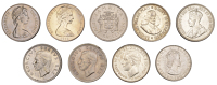 Miscellaneous, AUSTRALIA, George VI, Crown, 1937 (KM 34); BERMUDA, Elizabeth II, Crown, 1964 (KM 14); CYPRUS, George...