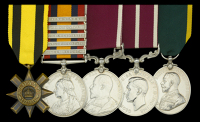 Five: Colour Sergeant C. Richards, Devonshire Regiment, the senior N.C.O. from a party of 1 Officer and 25 men...