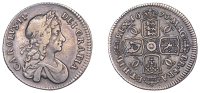 Charles II (1660-1685), Milled coinage, Shilling, 1676, second bust variety, harp with 4 strings, 5.94g/6h (ESC –;...