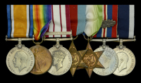 Seven: Chief Stoker J. W. Hicks, Royal Navy, late Royal Marine Light Infantry, mentioned in despatches for the...