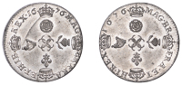Charles II (1660-1685), Milled coinage, Pattern Shilling [or Farthing], 1676, in pewter, unsigned [by J. Roettiers],...