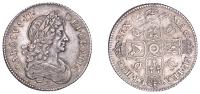 Charles II (1660-1685), Milled coinage, Shilling, 1677, second bust, harp with 6 strings, 6.00g/6h (ESC 542; S...