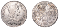 Charles II (1660-1685), Milled coinage, Shilling, 1679, second bust, harp with 5 strings, 5.93g/6h (ESC 545; S...