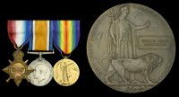 Three: Seaman C. H. Harrington, Royal Navy, lost in H.M. Submarine E-36 which was in collision with E-43 in the...