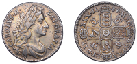 Charles II (1660-1685), Milled coinage, Shilling, 1684, fourth bust, harp with 6 strings, 6.03g/6h (ESC 559; S...