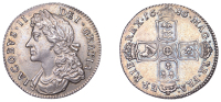 James II (1685-1688), Shilling, 1686, harp with 6 strings, 5.99g/6h (ESC 765; S 3410). About extremely fine,...