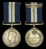A Second War anti-U-boat operations D.S.M. awarded to Acting Petty Officer J. C. Fuller, Royal Navy, who was...