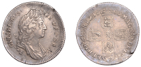 William III (1694-1702), Shilling, 1696, first bust, harp with 6 strings, struck on a broad (28mm) planchet,...