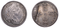 William III (1694-1702), Proof Shilling, 1698, third bust variety, harp with 5 strings, edge plain, 7.65g/6h (ESC...