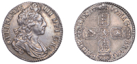 William III (1694-1702), Shilling, 1699, fourth bust, harp with 6 strings, 6.04g/6h (ESC 1142; S 3515). Good very...