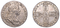 William III (1694-1702), Shilling, 1699, fifth bust, stop after hib, harp with 5 strings, 6.07g/6h (ESC 1147; S...