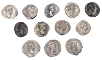 Commodus (177-192), Denarius, 186-9, laureate head right, rev. Jupiter, standing left, holding thunderbolt in right...