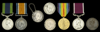Renamed and Defective Medals (8): India General Service 1908-35, no clasp, G.V.R., 1st issue (... Rfmn. Budha Sing...