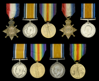 Three: Acting 2nd Corporal F. MacFarlane, South African Engineering Corps
1914-15 Star (Spr. F. MacFarlane....