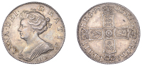 Anne (1702-1714), Shilling, 1703, second bust, vigo below, harp with 6 strings, 6.03g/6h (ESC 1388; Oddie, BNS Blog...