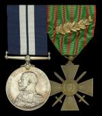 A rare Great War D.S.M. pair awarded to Ordinary Seaman J. G. Vigor, Royal Navy, for service ashore with the Lewis...