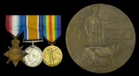 Three: Stoker 2nd Class W. J. Stevens, Royal Navy, who was killed in action in H.M.S. Monmouth at the Battle of the...