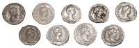 Caracalla (as Cæsar, 195-198), Denarius, 196-8, bare-headed, draped and cuirassed bust right, rev. lituus, apex,...