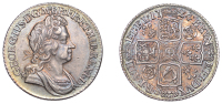 George I (1714-1727), Shilling, 1724, second bust, roses and plumes, harp with 7 strings, 5.97g/6h (ESC 1594; S...