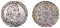 George I (1714-1727), Shilling, 1725, second bust, roses and plumes, harp with 6 strings, 6.02g/6h (ESC 1597; S...