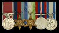 A Second War B.E.M. and Lloyd’s War Medal for Bravery at Sea group of five awarded to Second Steward G. R. Newton,...