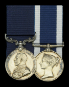 Pair: Sergeant Levi White, Royal Marine Light Infantry 

Royal Navy L.S. & G.C., V.R., narrow suspension (Levi...