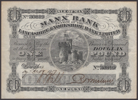Lancashire & Yorkshire Bank Ltd, Manx Bank Branch, £1, 27 September 1917, serial number 30819, Milner and Hall...