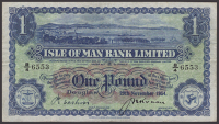 Isle of Man Bank Limited, £1, 29 November 1954, serial number B/4 6553, Ronan and Cashin signatures, a few...