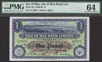 Isle of Man Bank Limited, £1, 17 March 1958, serial number I/4 2694, Cashin and Quirk signatures, in PMG holder 64,...
